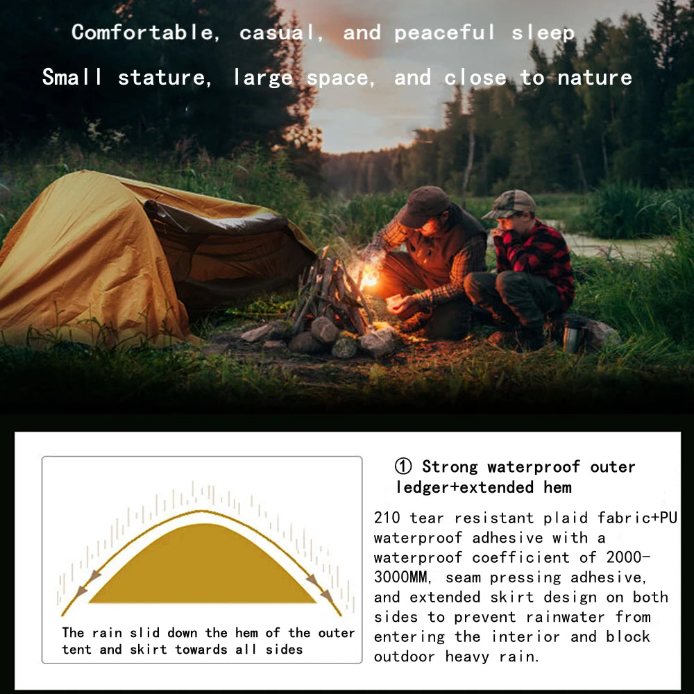 Portable Camping Mosquito Net Hammock Outdoor Garden Travel Sleeping Hanging Hammocks Swing With Waterproof Tent Awnings