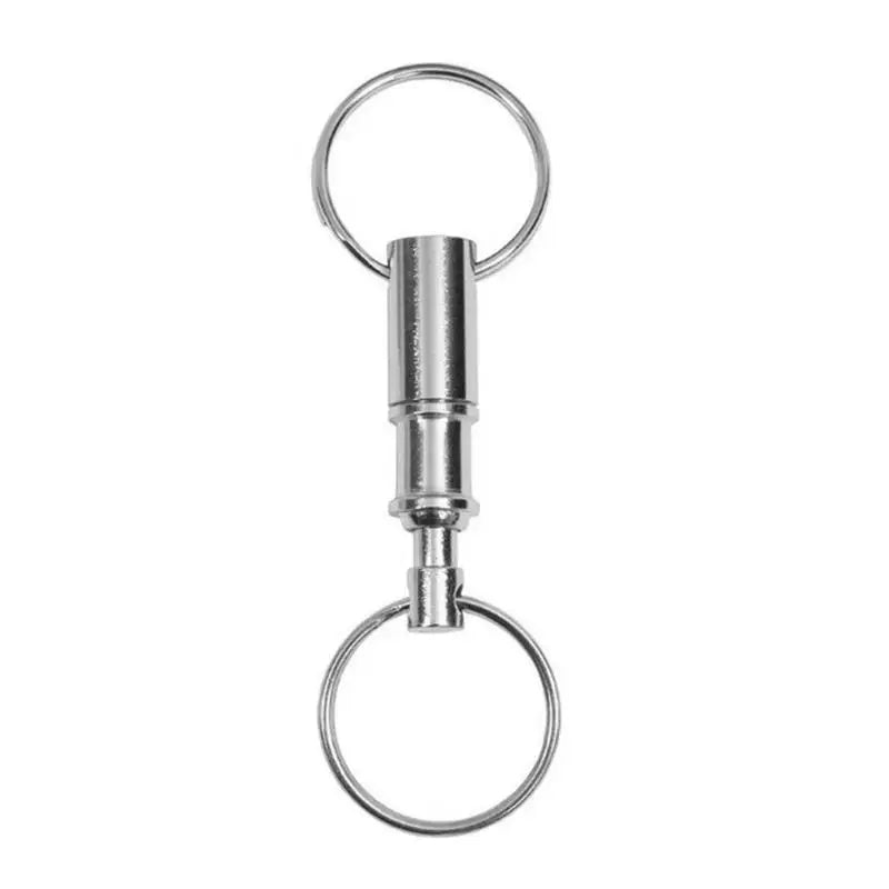 Double Head Key Keychain Outdoor Tactical EDC Survival Hanging Car Camping Carabiner Climbing Hiking Locking Padlock L0O6