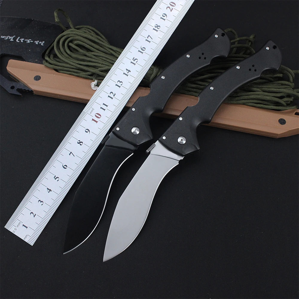 Large Rajah Cold Military Hunting Folding Knives AUS-10A Steel Blade Outdoor Survival Combat Self-defense Multipurpose Knife EDC