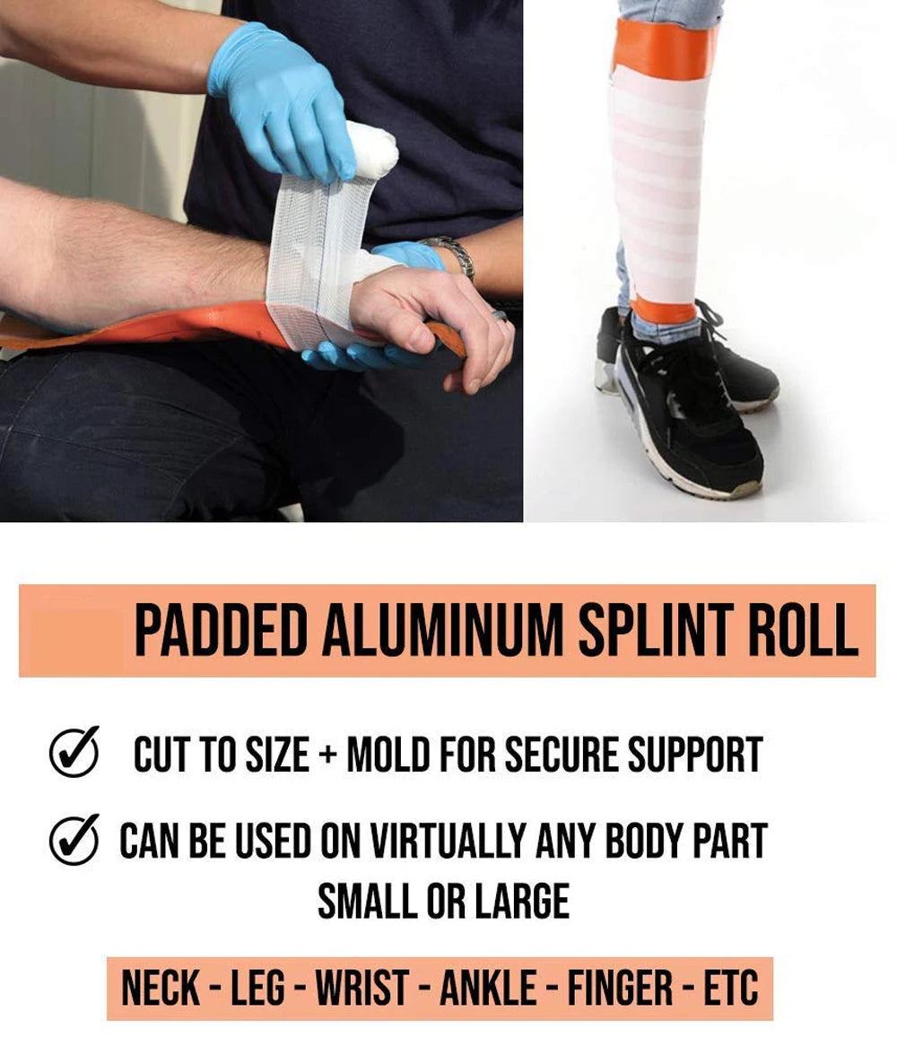 New First Aid Universal Aluminum Splint Roll Medical Survival Polymer For Fixture Bone Emergency Medical Kit Outdoor Travel