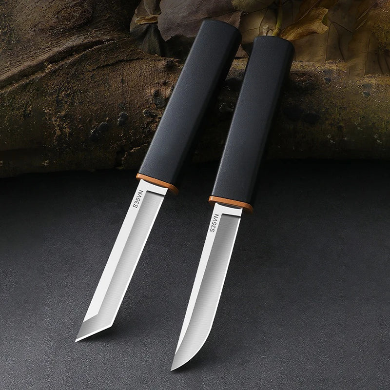 Stainless Steel 2-in-1 Double Straight Knife Utility Sharp Pocket Knives Portable Outdoor Survival Cutting Tools Fishing Knife