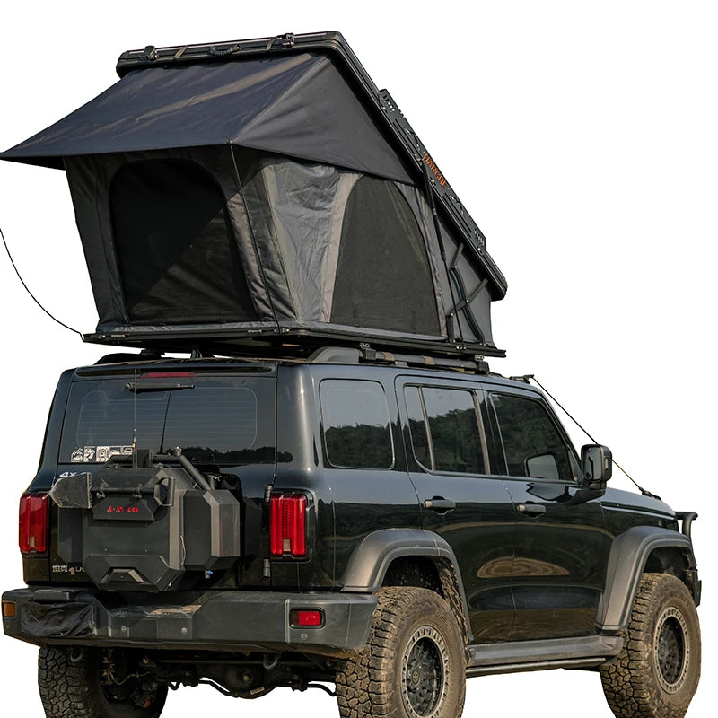 Car Roof Folding Tent Hard Shell Hydraulic Automatic Opening Camping Tent Aluminum Alloy Triangular Outdoor Car Tent