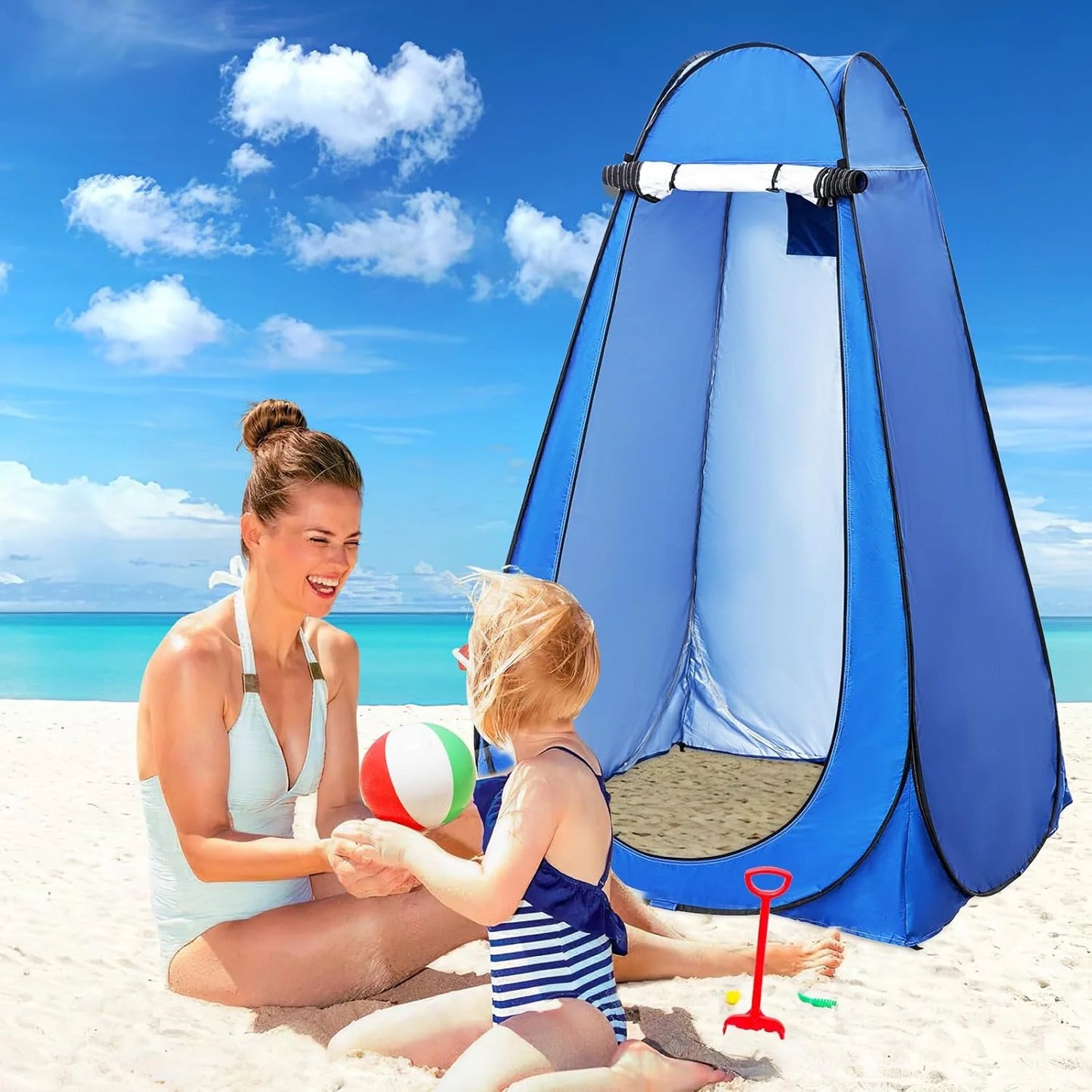 Portable Camping Privacy Toilet Tent Pop Up ,Outdoor Bathroom Tent for Camping Easy Setup,Instant Rain Shelter with Carrying Bag