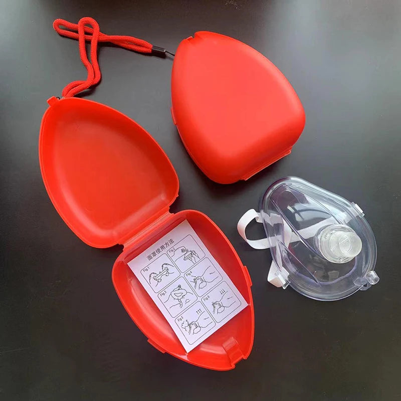 1Pc Artificial Respiration One-Way Breathing Valve Mask First Aid CPR Training Breathing Mask Protect Rescuers Mask Accessories