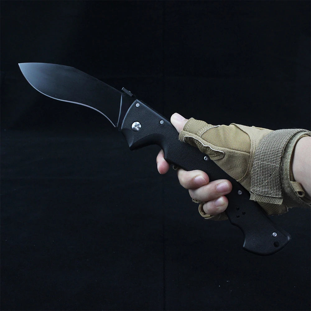 Large Rajah Cold Military Hunting Folding Knives AUS-10A Steel Blade Outdoor Survival Combat Self-defense Multipurpose Knife EDC