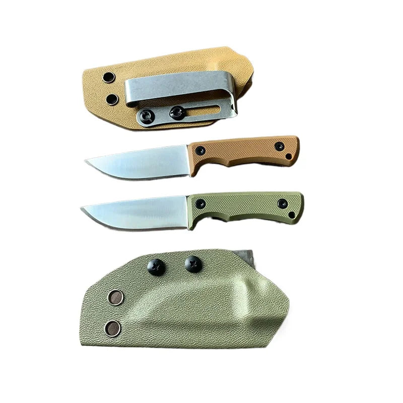 G10 Handle Outdoor Camping Survival Fixed Blade Straight Knife 420 Stainless Steel Sharp Neck Knives With Kydex Sheath