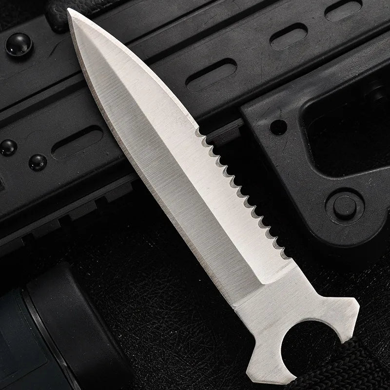 Outdoor Carry Small Straight Knife Camping Tactical Diving Hunting Knife High Hardness Survival Wilderness Survival Knife