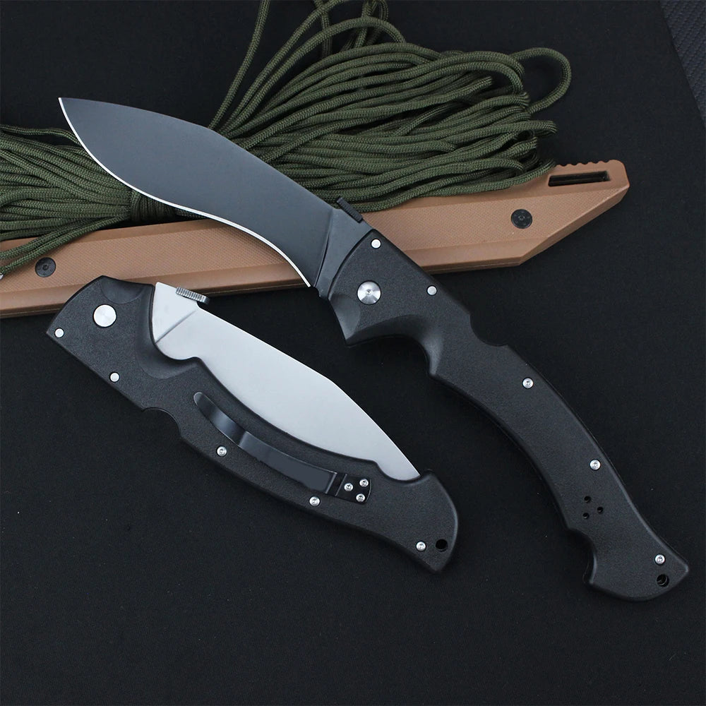 Large Rajah Cold Military Hunting Folding Knives AUS-10A Steel Blade Outdoor Survival Combat Self-defense Multipurpose Knife EDC