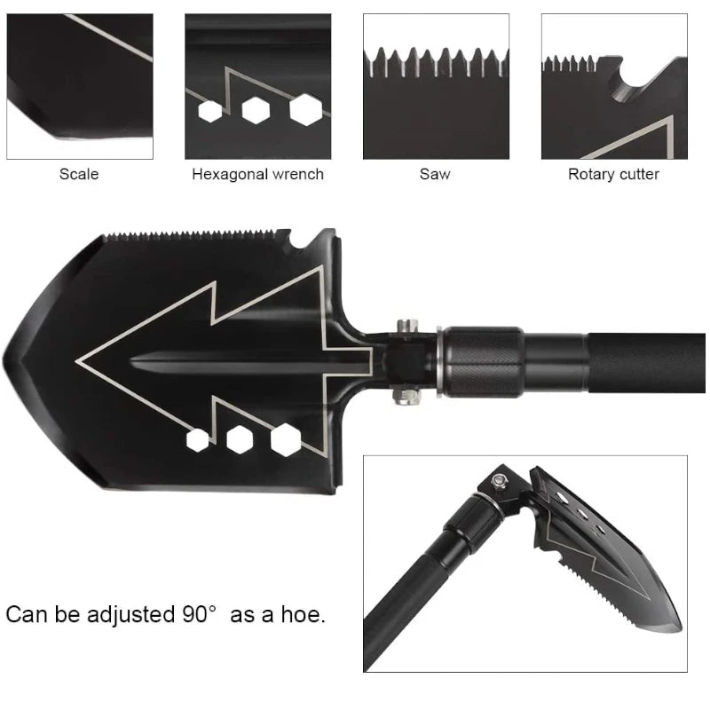 Folding Camping Ax Shovel Set Portable Multi-Function Tool Survival Kits Military Shovel Outdoor Ax With Tactical Waist Pack