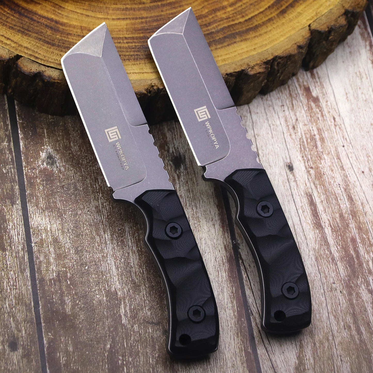 440c Hardened Outdoor Camping Tactical Straight Knife +K Sheath, Jungle Kitchen Knife, Hunting Straight Knife, EDC tool knife