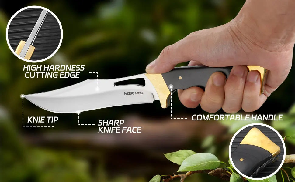 Outdoor High-Hardness Military Tactical Knife EDC Fixed Blade Self-Defense Field Multi-purpose Survival Knife and Cutting Knife