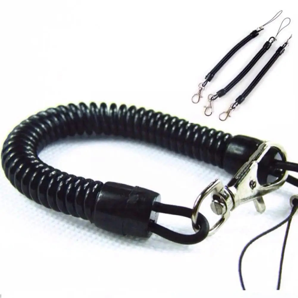 1PCS Tactical Retractable Spring Elastic Rope Security Gear Phone Tool Lanyards Keychain Anti-lost Outdoor Tool Portable Fi B8L7