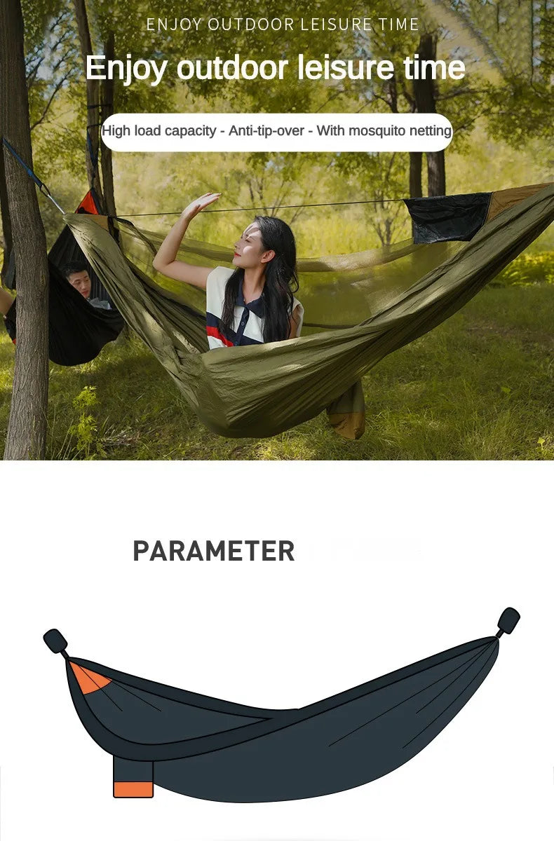 Camping Hammock Single Portable Hammocks ,Great for Outdoor,Indoor,Camping,Portable for Travel/Backpacking/Beach/Backyard