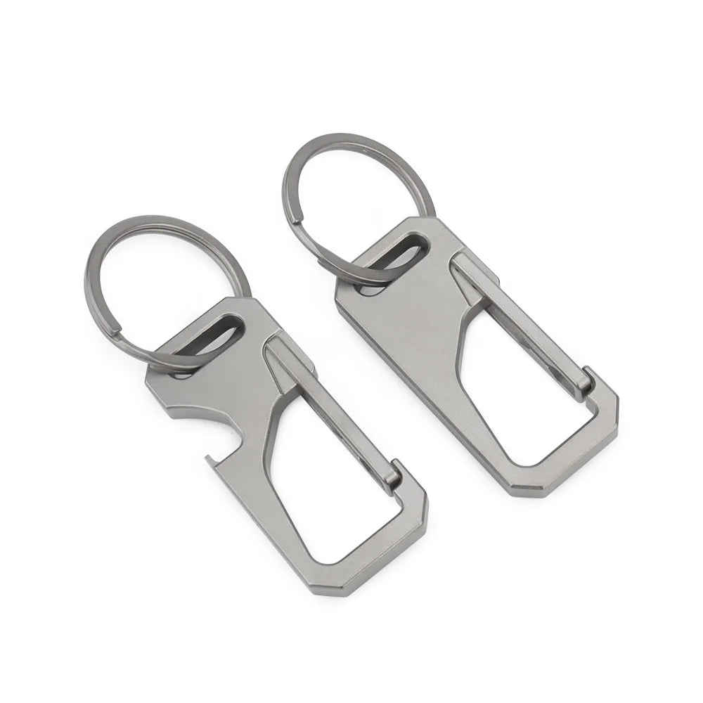 Lightweight Portable Titanium Alloy Buckle Hang Waist Key Chain Outdoor Tool EDC