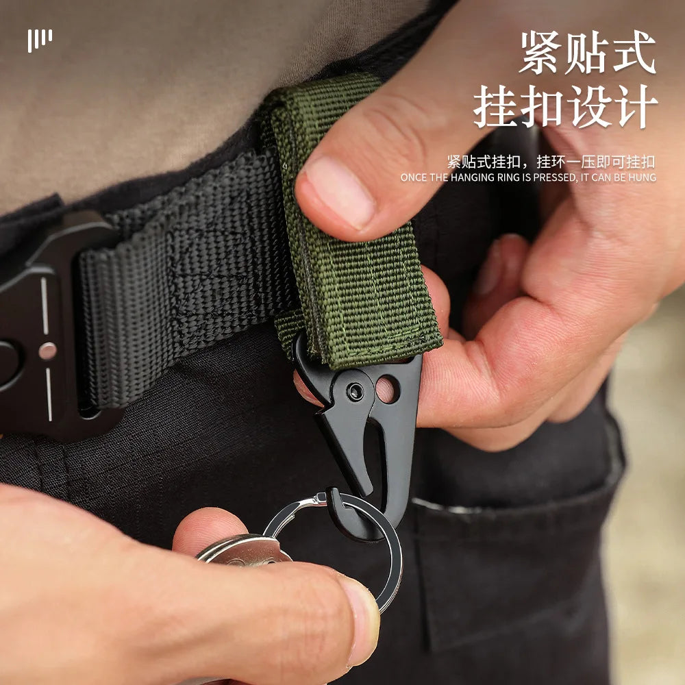 New Quick Release Metal Pluggable Buckle Tactical Belt Breathable Elastic Belts For Men Stretch Pants Waistband Hunting