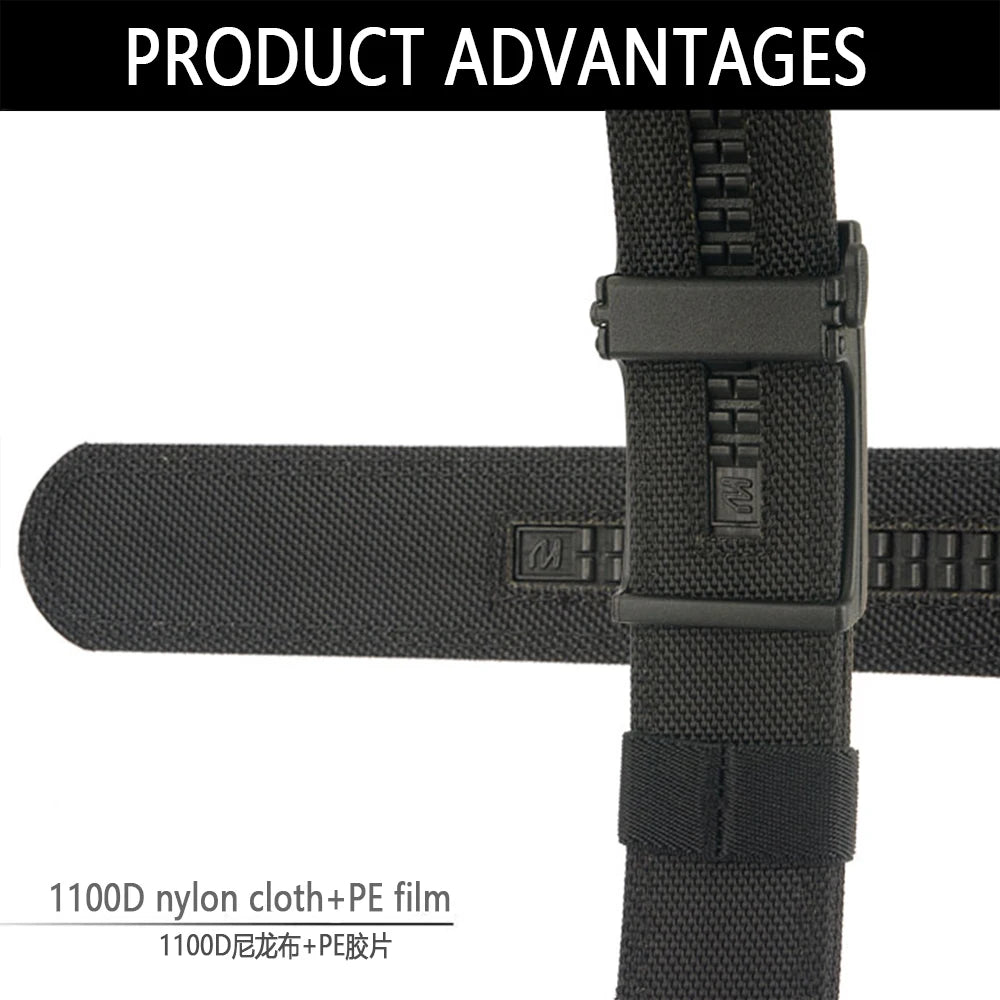 TUSHI New Military Gun Belt for Men Nylon Metal Automatic Buckle Police Duty Belt Tactical Outdoor Girdle IPSC Accessories