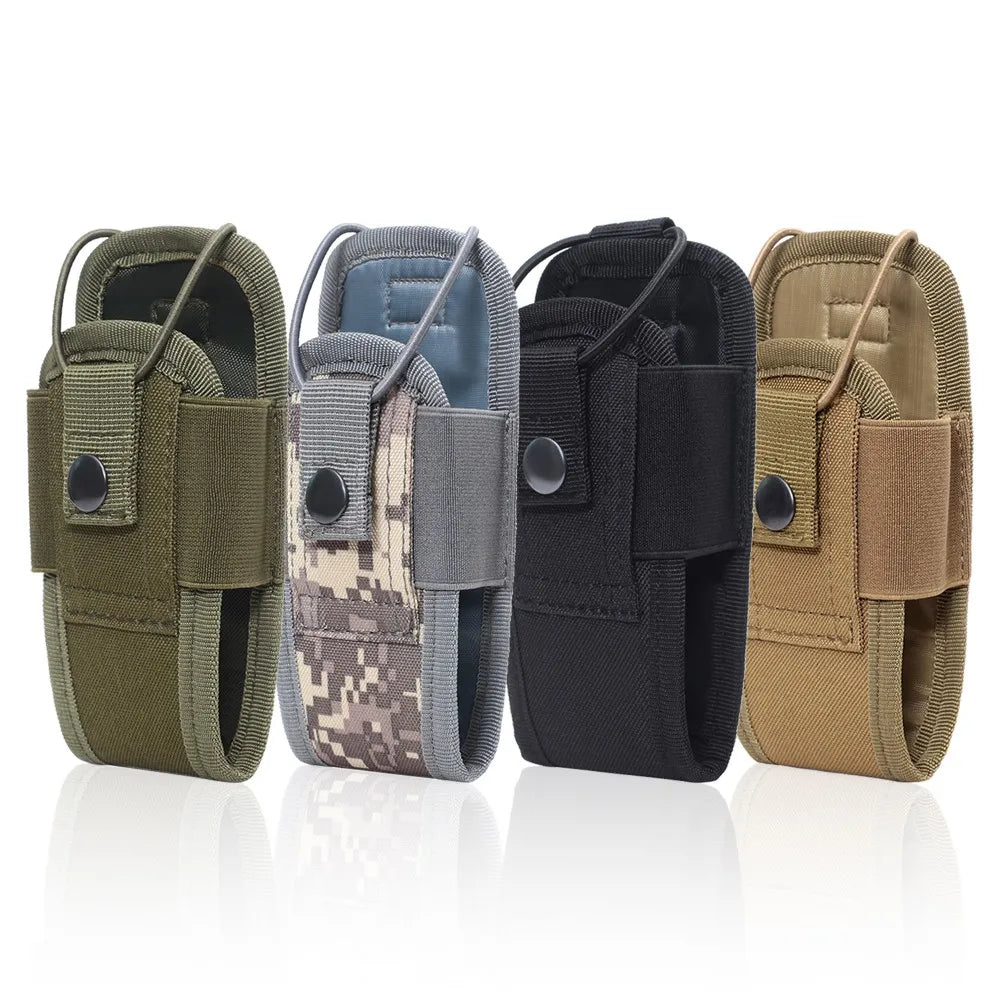 Molle Radio Walkie Talkie Pouch Waist Bag Holder Pocket Portable Interphone Holster Carry Bag for Hunting Camping