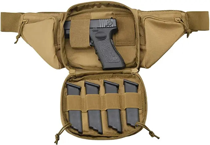 Gun Holster Fanny Pack Fits Glock K Ruger S&W M&amp P Shield Taurus Sig Sauer Springfield Beretta Kimber Walther