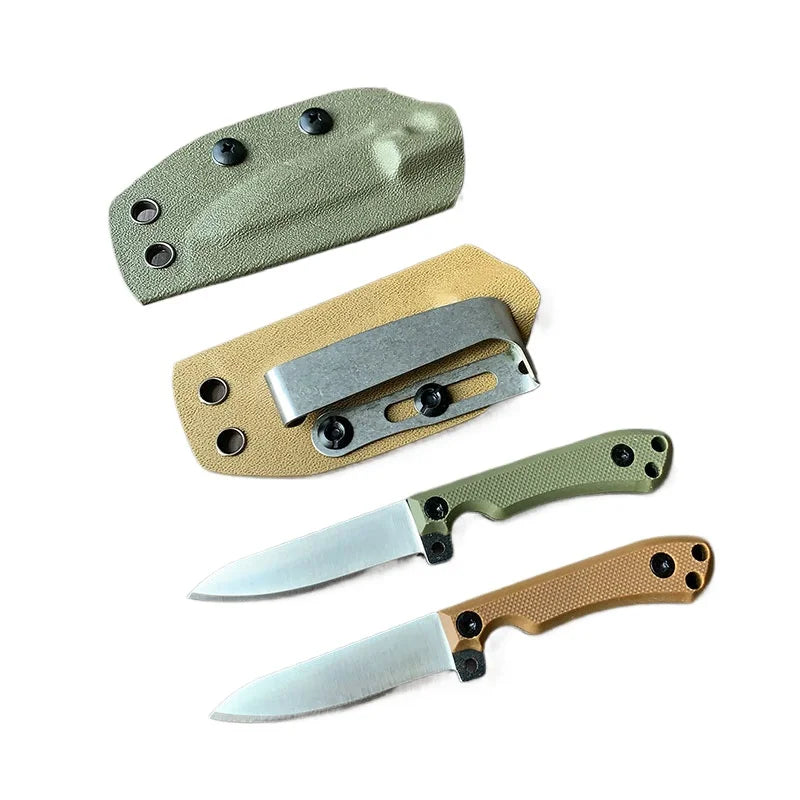 G10 Handle Outdoor Camping Survival Fixed Blade Straight Knife 420 Stainless Steel Sharp Neck Knives With Kydex Sheath