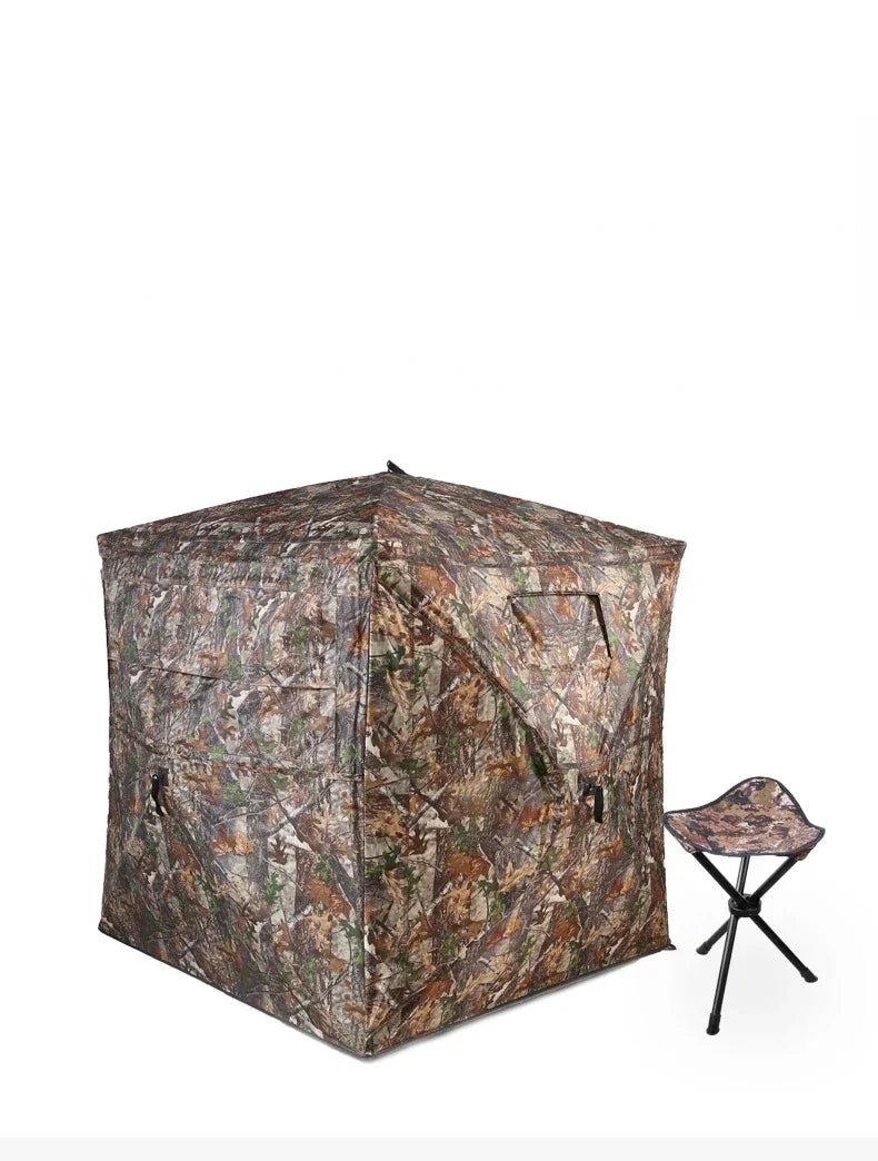 Outdoor 2-3 Person Automatic Camping Hunting Camouflage Tent Portable Watching Bird Spectator Unobstructed Viewing Game Private