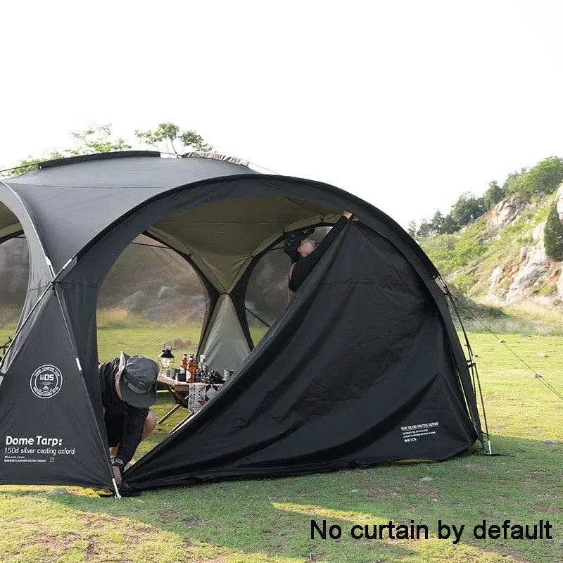 ShineTrip Outdoor Round Dome Canopy Tent Multiplayer Waterproof Sunproof Camping Oversized Enclosure Fabric  Mesh Dome Set