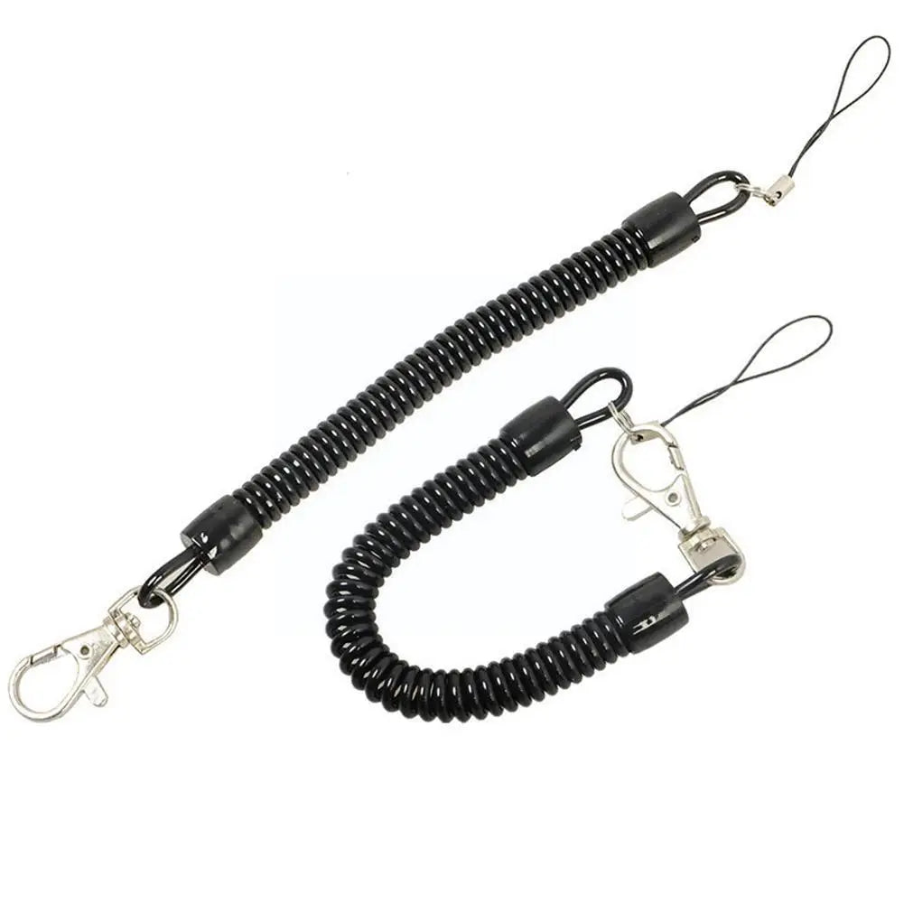 1PCS Tactical Retractable Spring Elastic Rope Security Gear Phone Tool Lanyards Keychain Anti-lost Outdoor Tool Portable Fi B8L7