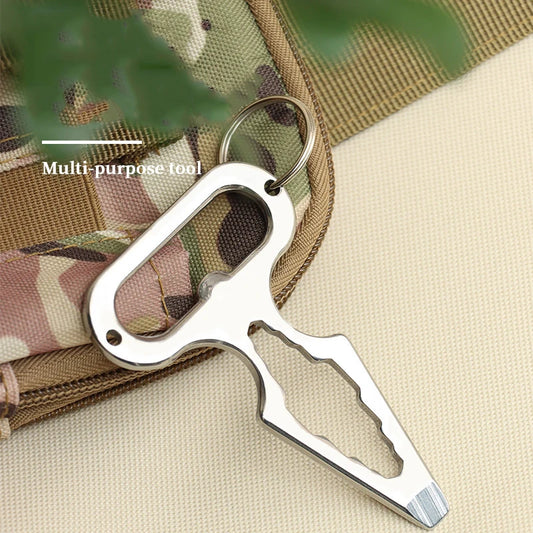 Outdoor camping supplies EDC stainless steel self-defense spikes multi-function tool wrench