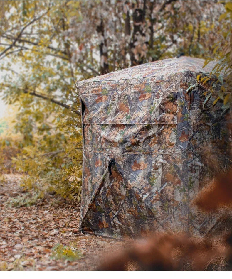 Outdoor 2-3 Person Automatic Camping Hunting Camouflage Tent Portable Watching Bird Spectator Unobstructed Viewing Game Private