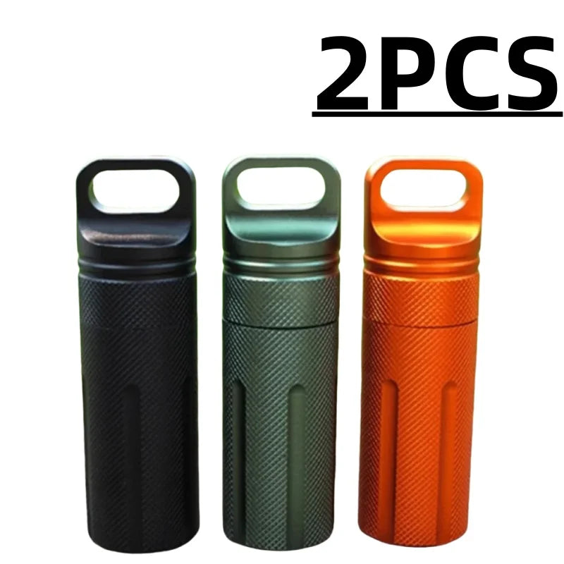 EDC Waterproof Survive Seal Box Container Capsule Dry Bottle Case Otdoor Hike Camp Medicine Match Pill Holder Storage Trunk