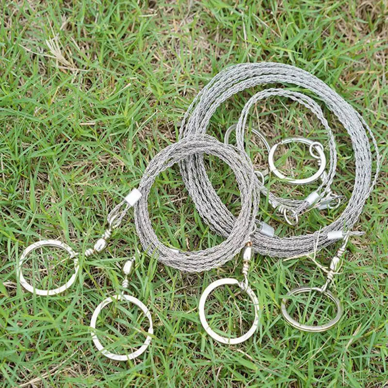 1/2/3M Steel Wire Saw Tree Saw Hand-pulled Hacksaw Wood Artifact Outdoor Manual Hand Steel Wire Saw Survival Climbing Tool