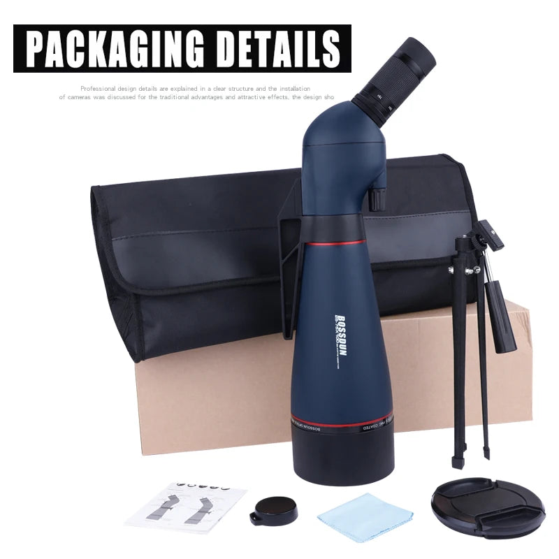 25-75x100 HD Professional Spotting Scope Monocular Telescope Carrying Bag  Night Vision Bird Watching Hunting Target Shooting