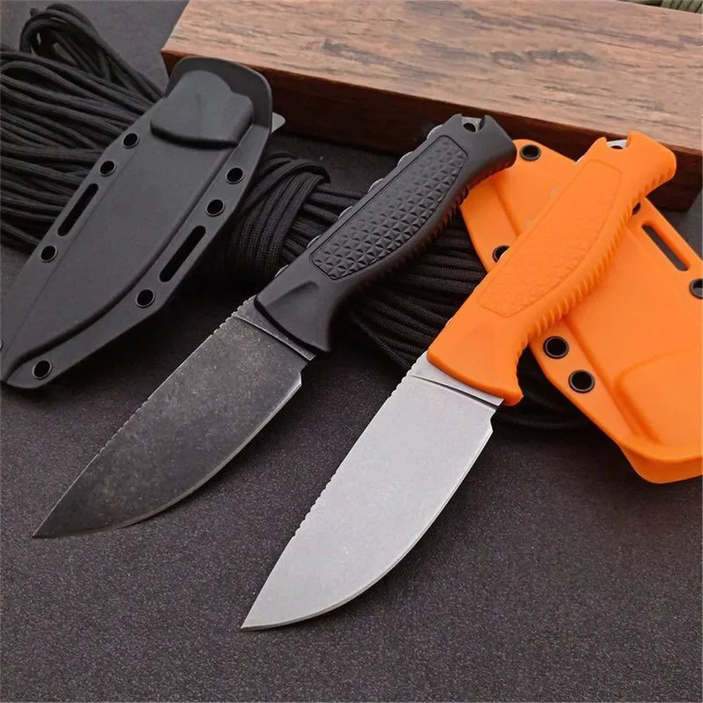 BM 15006 Fixed Straight EDC Knife S30V Blade Santoprene Handle Survival Hunting Camping Pocket Knife Outdoor Utility Hand Tools