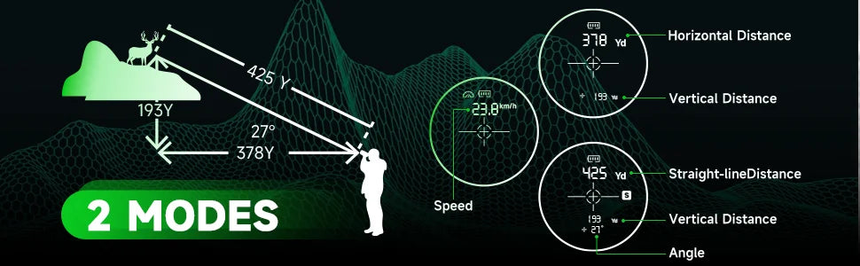 Hawkray Hunting rangefinder 1200 yards Golf rangefinder, fishing, outdoor IP54