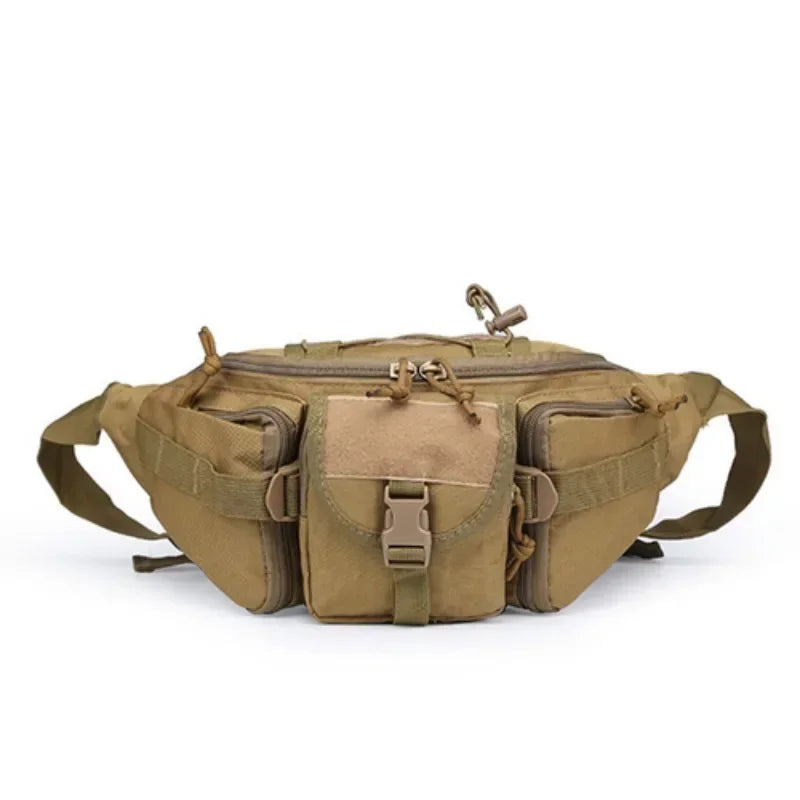 Men's Tactical Waist Pack Sports Waterproof Multifunctional Solid Camouflage Hunting Hiking Multi-Purpose Nylon Phone Handsome