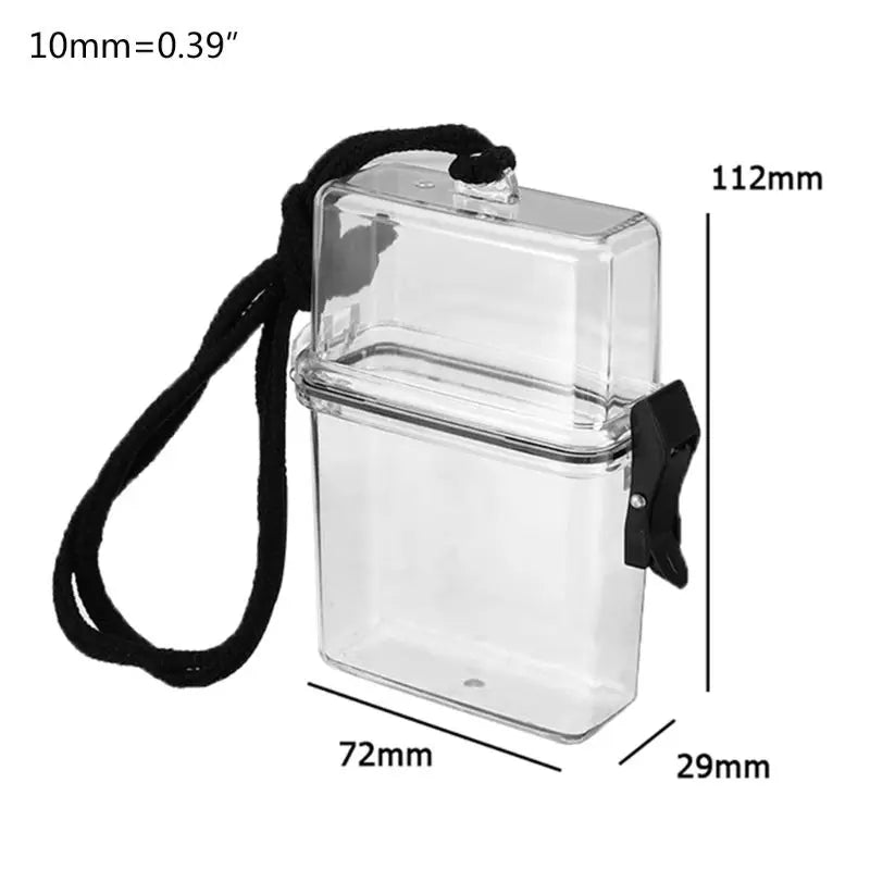 Cigarette for Case Box Chain Neck-hung Plastic Transparent for Camping, Rafting Drop Shipping