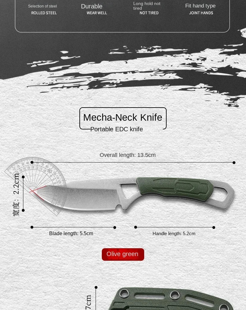 2024New mini knife EDC necklace knife outdoor multifunctional tactical neck knife portable camping