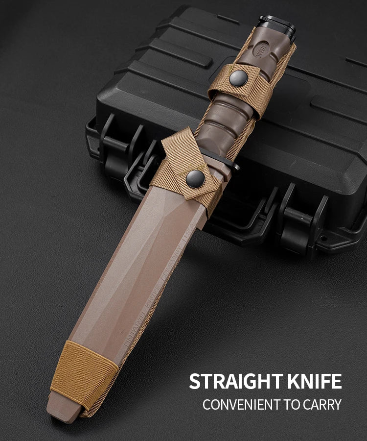 1pc，Outdoor camping knife, high-hardness mountaineering knife, jungle exploration knife, survival knife, hunting knife