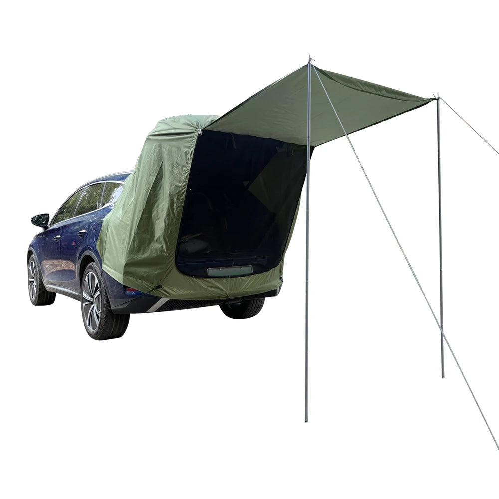 Outdoor Car Rear Tent Camping Picnic Car Rear Tent with Canopy Car Rear Extension Tent Sunshine-Proof Rain-Proof Car Rear Tent