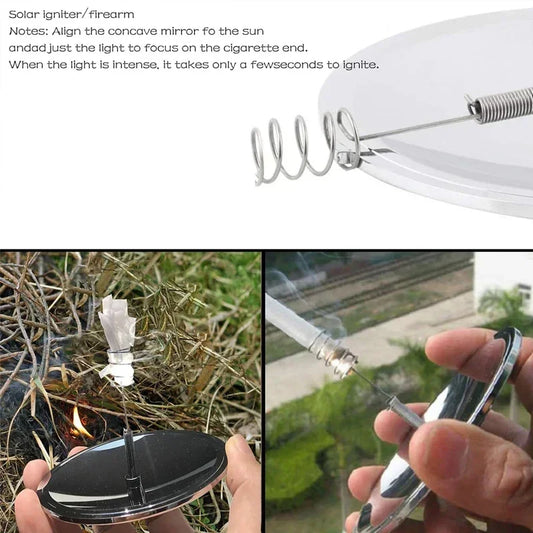 Solar Lighter Outdoor Camping Survival Fire Starter Emergency Tool Outdoor Waterproof & Windproof