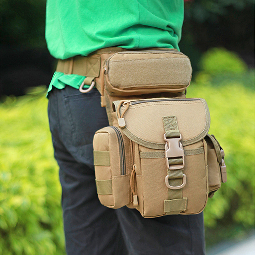 Men Waist Fanny Pack Leg Bag Military Tactical Motorcycle Rider Camera Sports Travel Nylon Male Bum Hip  Belt Thigh Fanny Bags