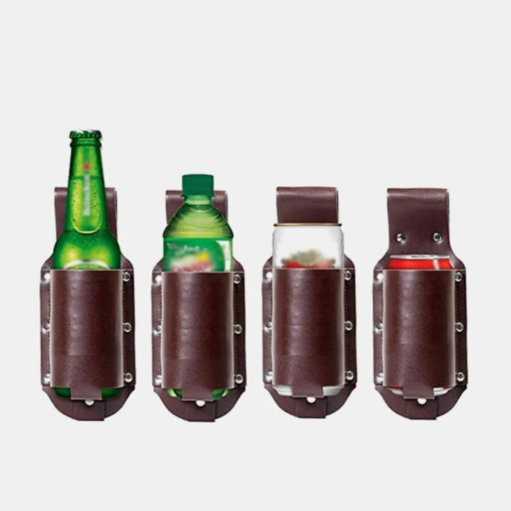 1Pcs Climbing Camping Hiking Holster Portable Bottle Waist Beer Belt Bag Handy Wine Bottles Beverage Can Holder