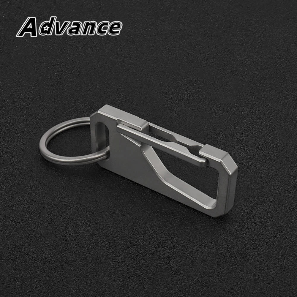 Lightweight Portable Titanium Alloy Buckle Hang Waist Key Chain Outdoor Tool EDC