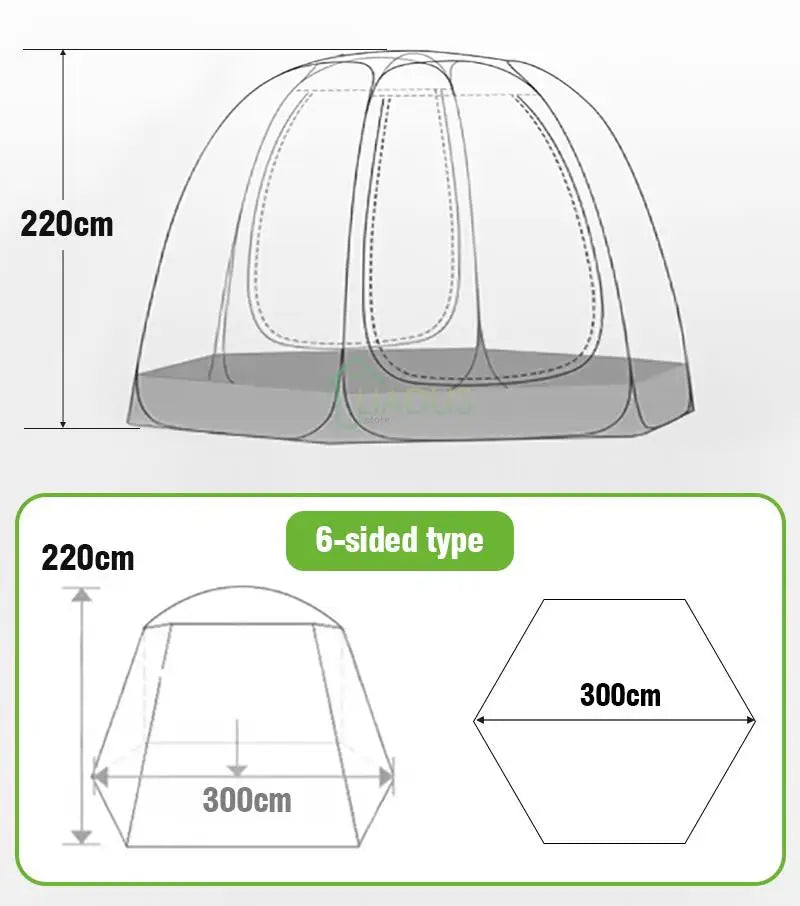 Camping Tent Star Transparent Folding 4-8 Person Portable Spherical Tent Outdoor Thickening Rain/Windproof Quick Opening Tent