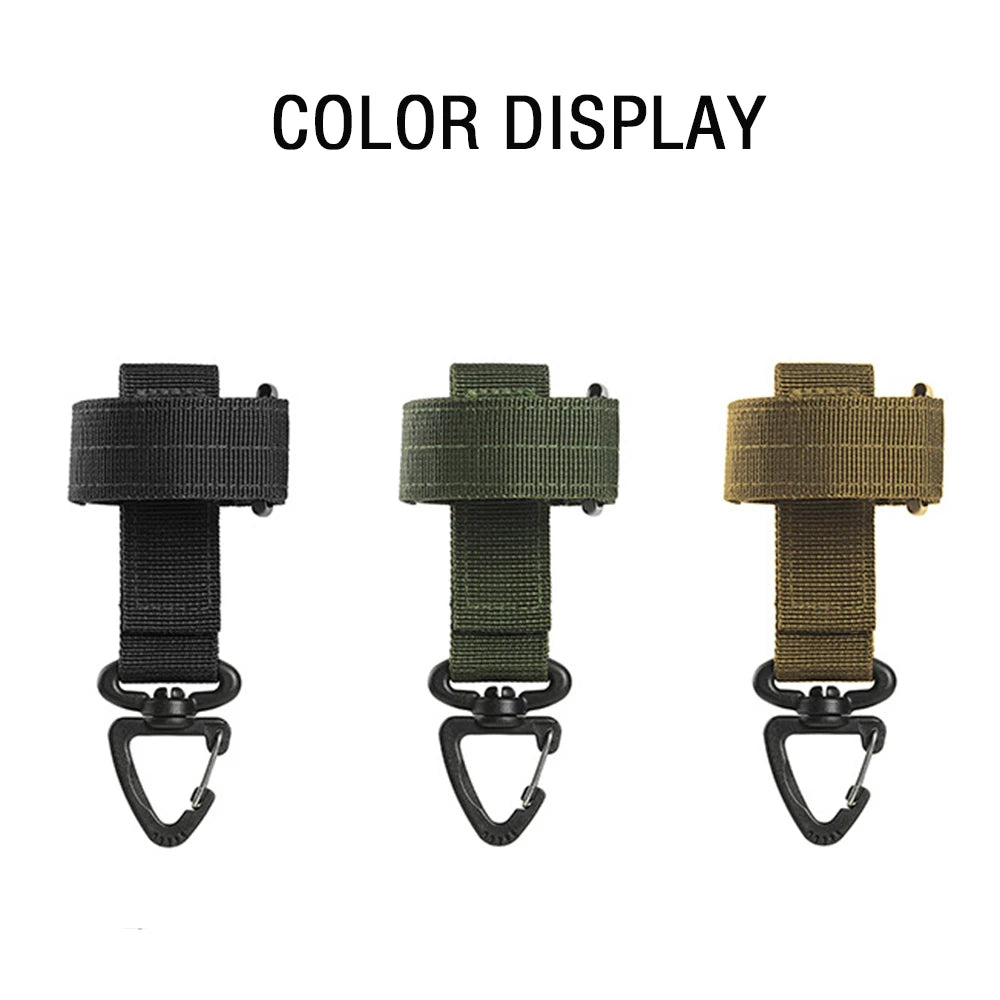 Mountaineering Buckle Outdoor Keychain Tactical Gear Clip Keeper Pouch Belt Keychain EDC Gloves Rope Holder  Molle Hook