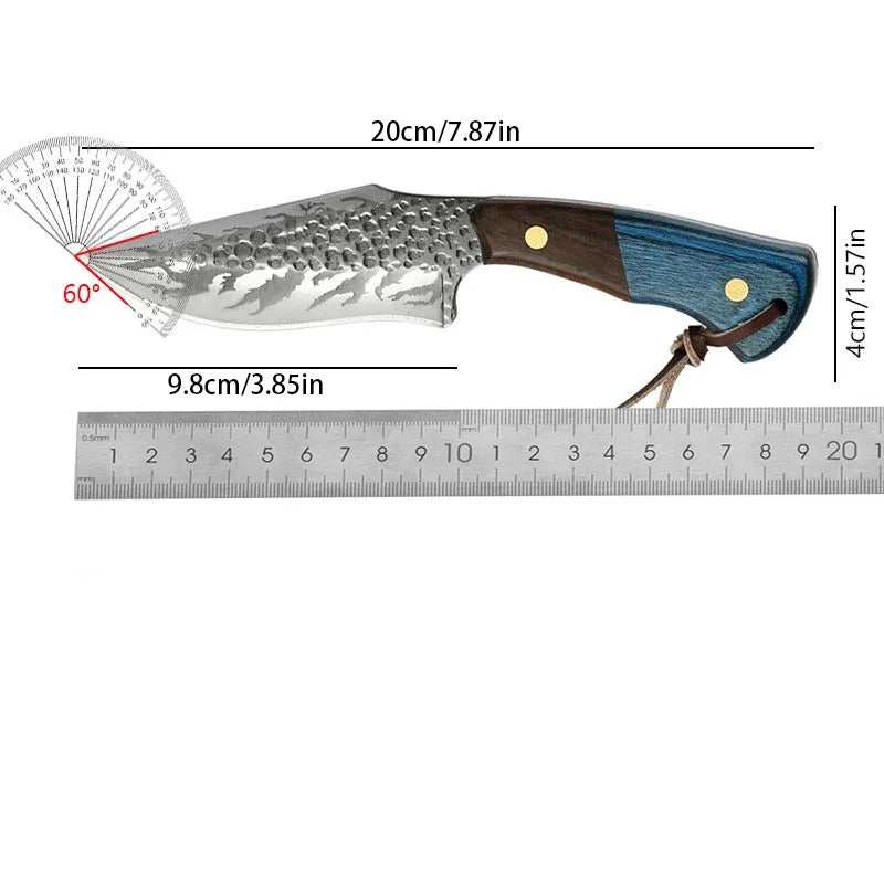 High hardness cutter, EDC sharp boning knife and fruit knife, outdoor multi-purpose survival knife and hunting knife, BBQ