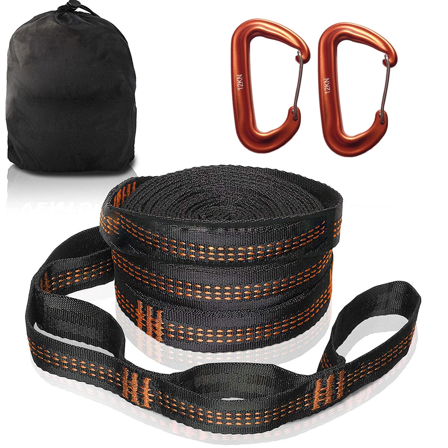 Camping hammock straps&belts for outdoor furniture with 5+1 adjustable loops for tree friendly protection