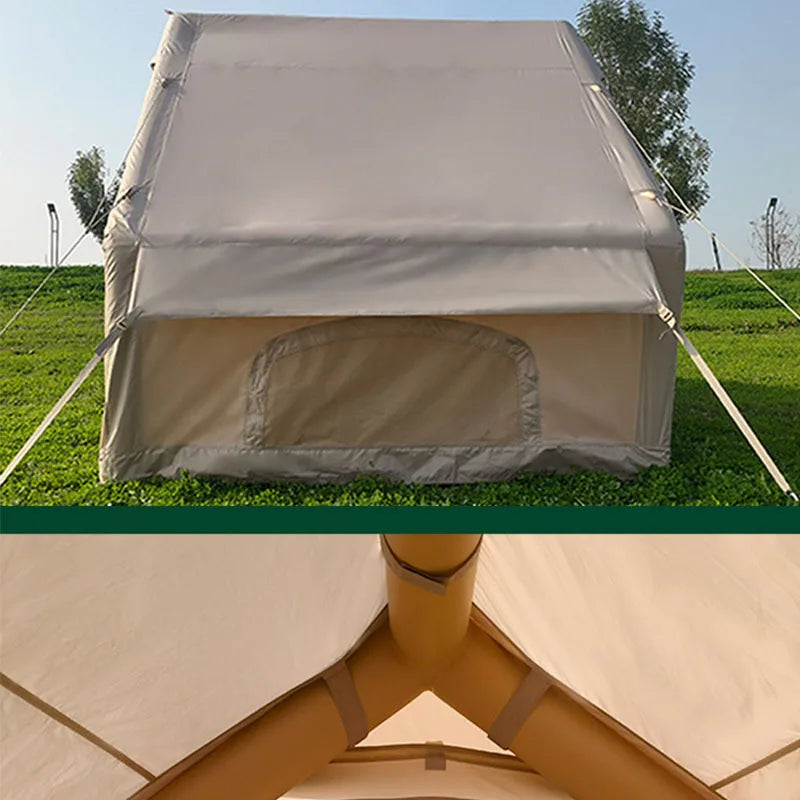 Outdoor Inflatable Tent 6.3m² One Bedroom & One Living Room Camping Tent Quick Automatic Opening Tent Family Travel Air Tent