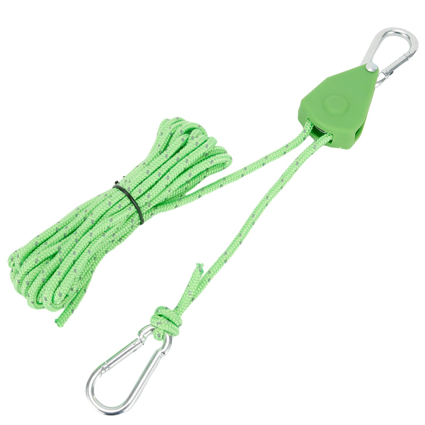 Secure and Fast Locking Tent Rope Hanger, Adjustable Lanyard Pulley Hook, Perfect for Outdoor Adventures and Sleeping Bags