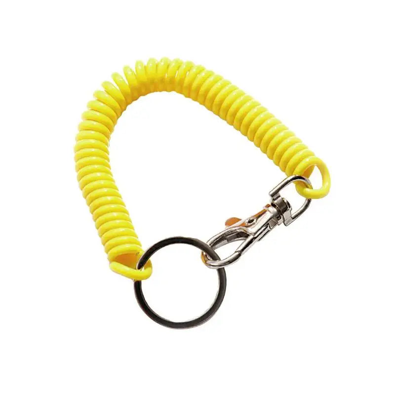 1PCS Tactical Retractable Spring Elastic Rope Security Gear Phone Tool Lanyards Keychain Anti-lost Outdoor Tool Portable Fi B8L7