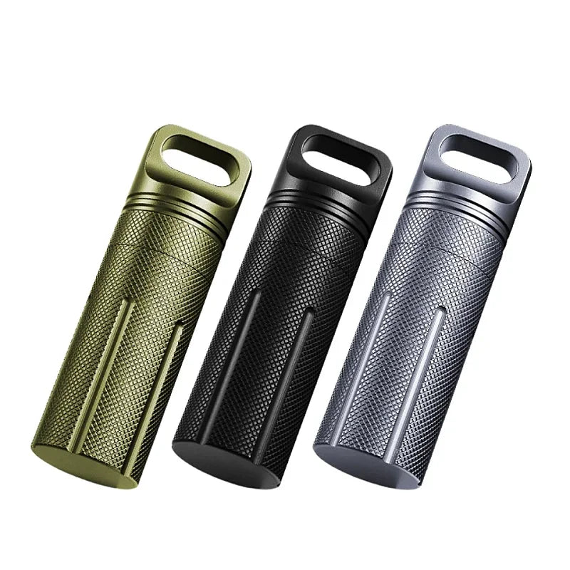 EDC Waterproof Survive Seal Box Container Capsule Dry Bottle Case Otdoor Hike Camp Medicine Match Pill Holder Storage Trunk